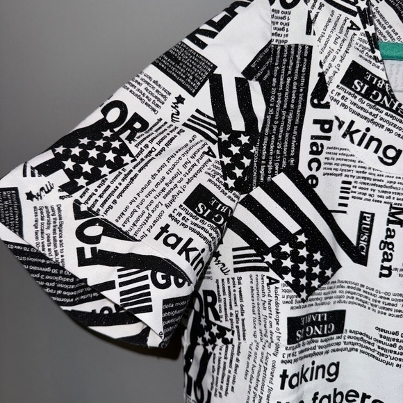 EUC Vintage Handmade Newspaper Print Shift Dress & Messenger Bag Size XL - Picture 3 of 14